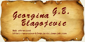 Georgina Blagojević vizit kartica